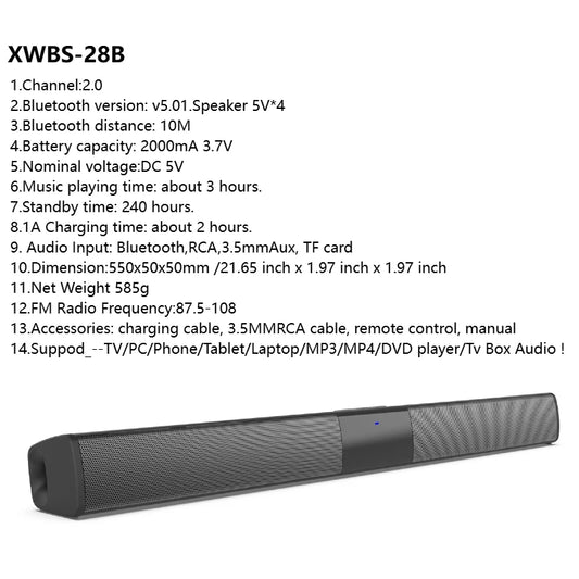 PHONEPACE Wireless Bluetooth Sound bar Speaker System Super Power Speaker Surround Stereo Home Theater TV Projector