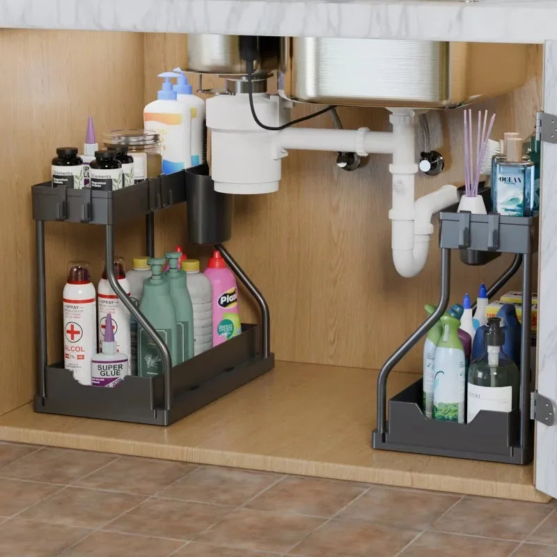 Purilite Select 2-Tier Pull-Out Storage Organizer Shelf