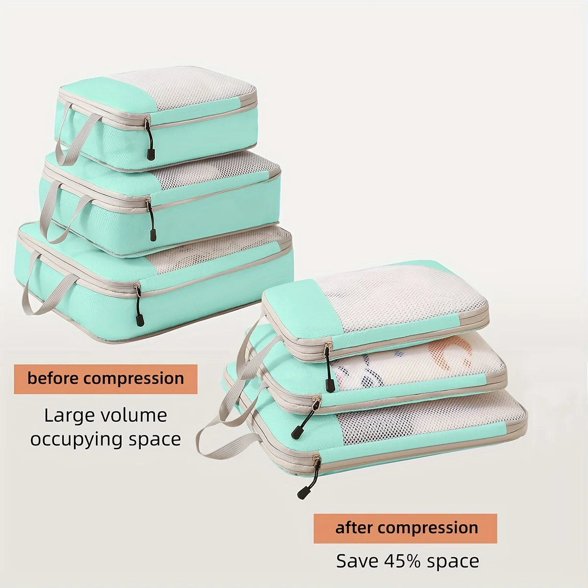Purilite Select 3‑Piece Travel Compression Organizer Set