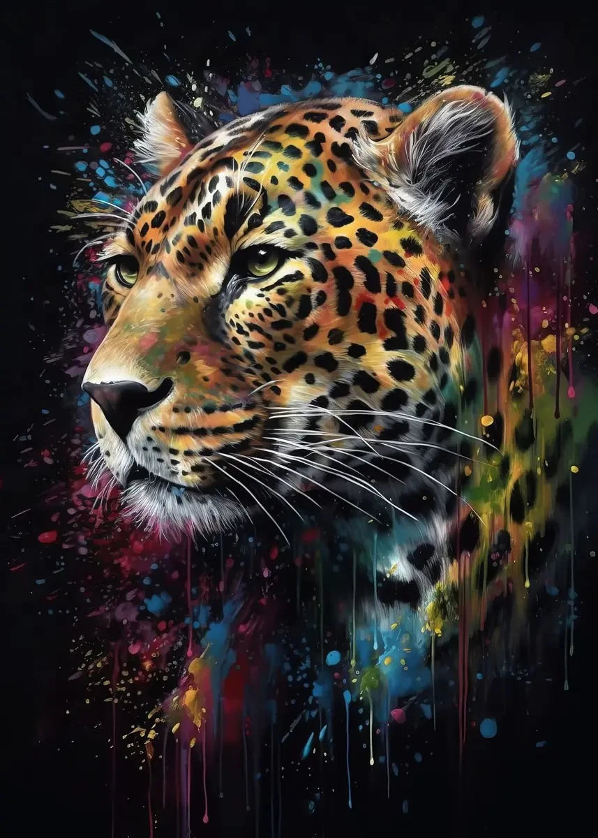 Purilite Select Lion & Tiger Animal Portrait Poster