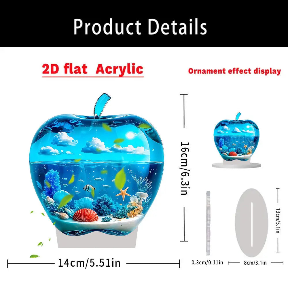 Purilite Select Clear Crystal Apple Figurine