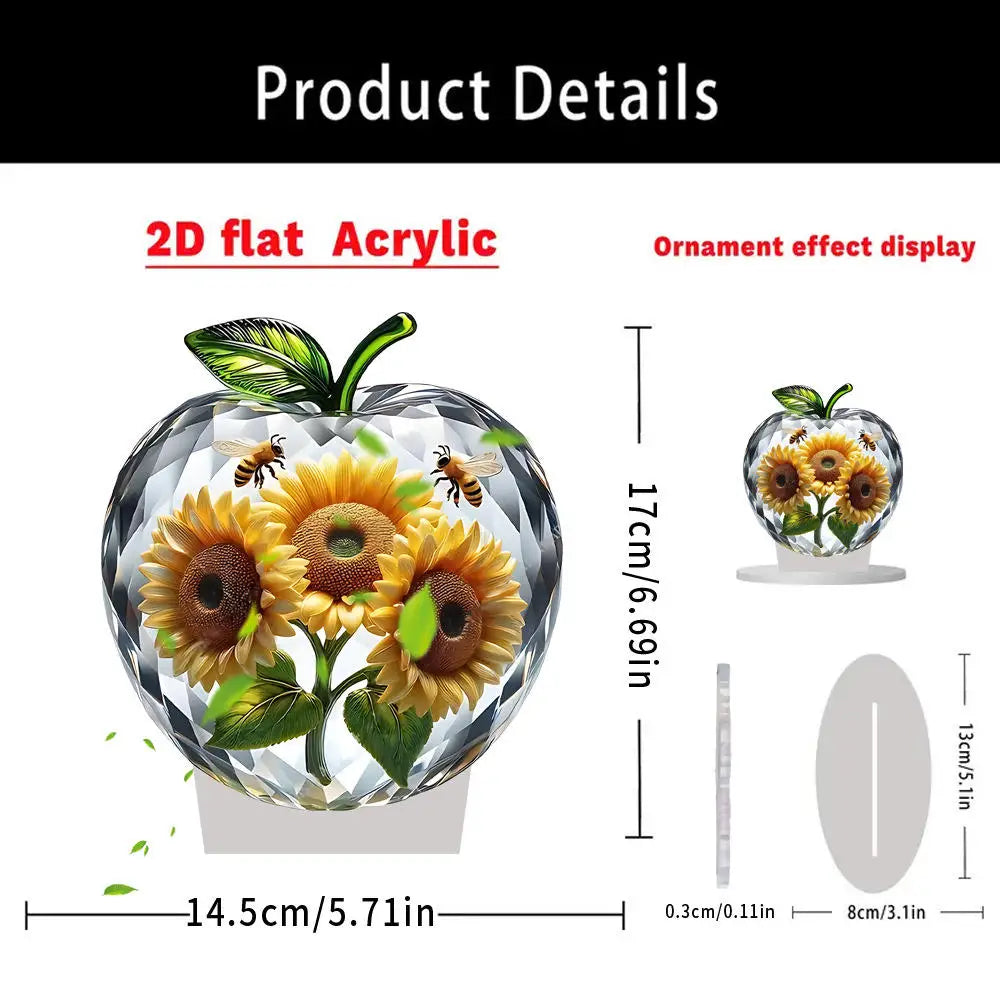 Purilite Select Clear Crystal Apple Figurine