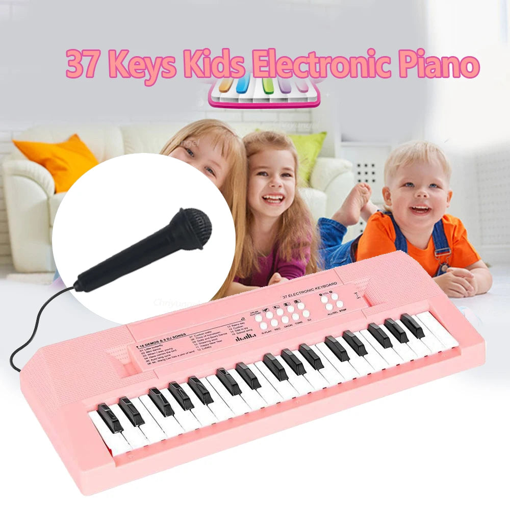 Purilite Select 37 Keys Kids Electronic Piano Organ Keyboard with Microphone