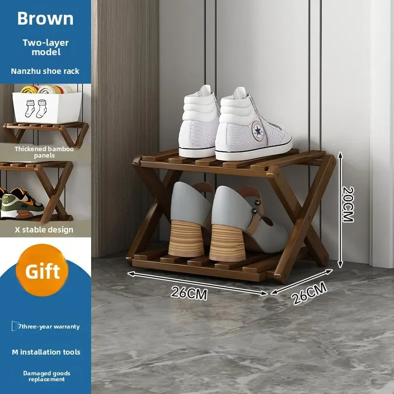 Purilite Select Narrow Wooden Shoe Rack
