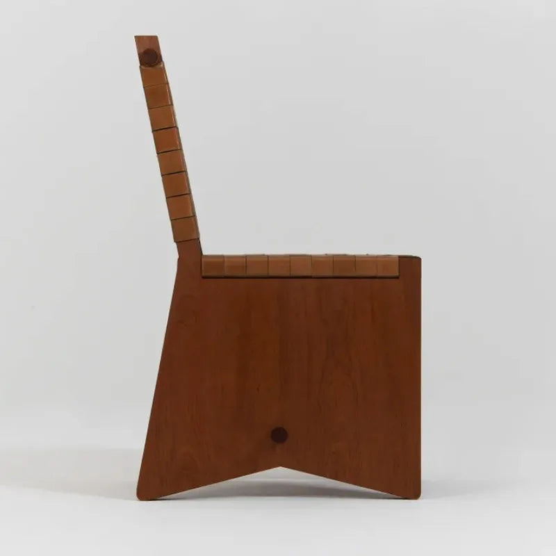 Purilite Select Saddle Leather Weaving Dining Chair