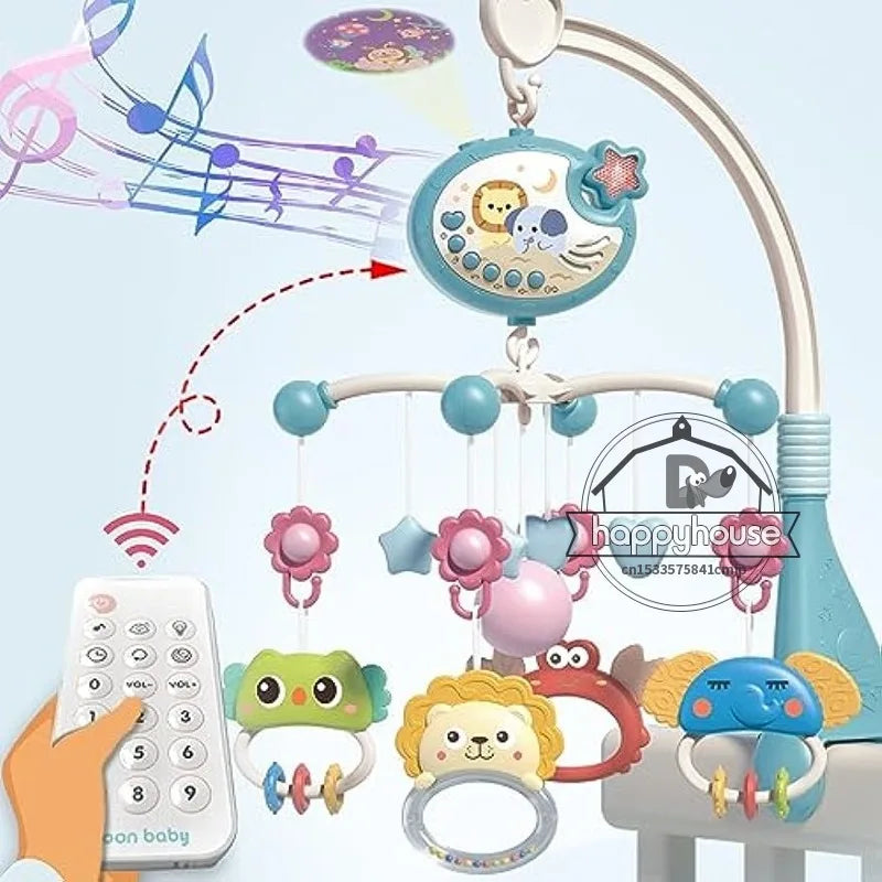 Purilite Select: Musical Baby Crib Mobile with Lights & Projection Remote-Controlled Crib Toy with Soothing Music and Nightlight