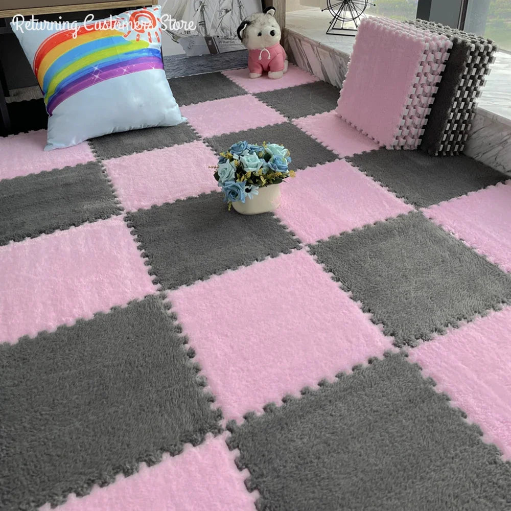 Purilite Select 30x30CM Soft Plush Children Kids Rug Play Mat