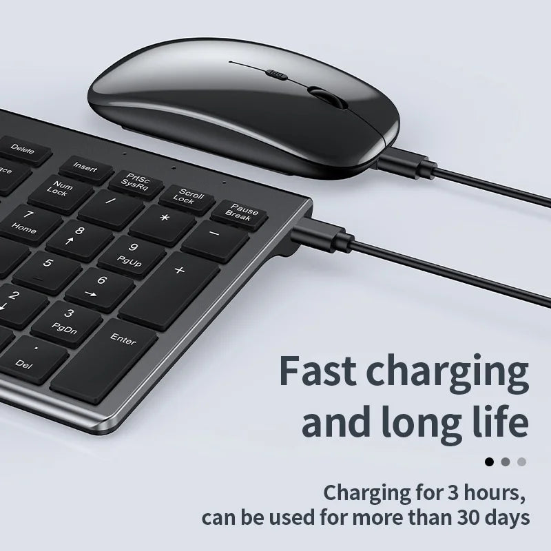 Purilite Select Slim Rechargeable Bluetooth Keyboard and Mouse