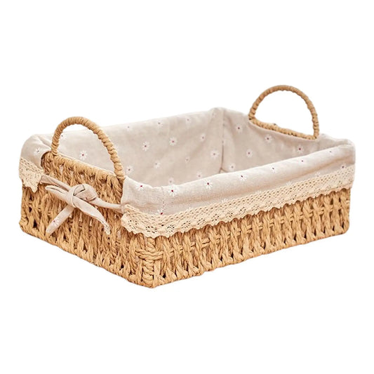 Purilite Select Handwoven Woven Storage Basket with Handles