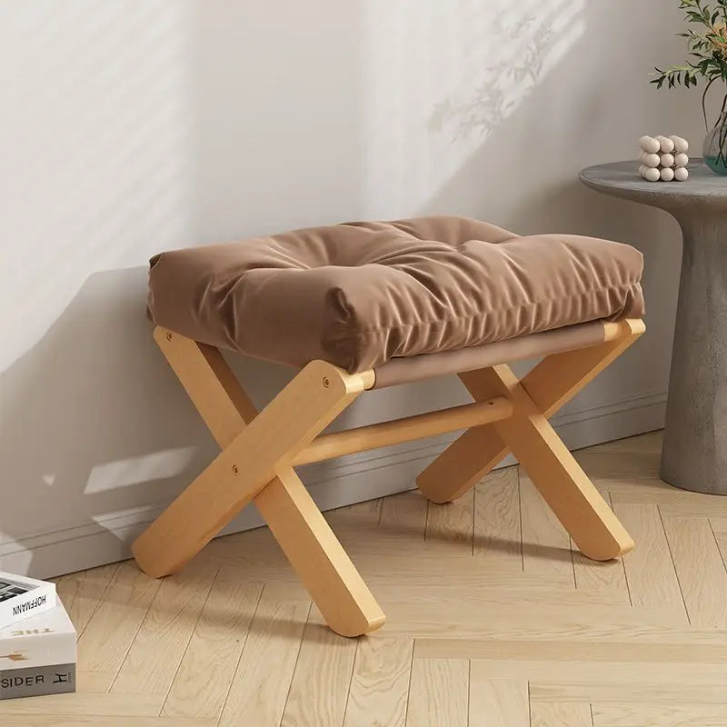 Purilite Select Wooden Footstool for Living Room