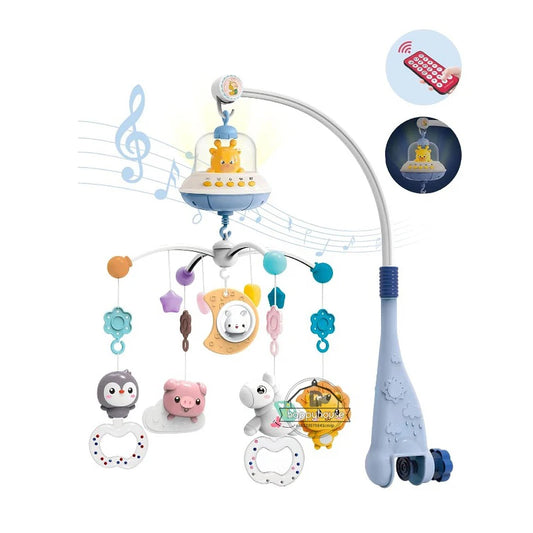 Purilite Select: Musical Baby Crib Mobile with Lights & Projection Remote-Controlled Crib Toy with Soothing Music and Nightlight