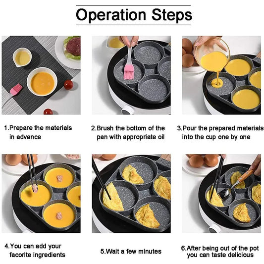 Purilite Select 4-Hole Nonstick Breakfast Frying Pan