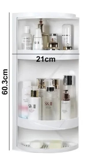 Purilite Select 360° Rotating Triangle Corner Shelf Multi-Layer Bathroom & Kitchen Storage Rack