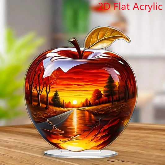 Purilite Select 2D Acrylic Apple Shape Table Ornaments