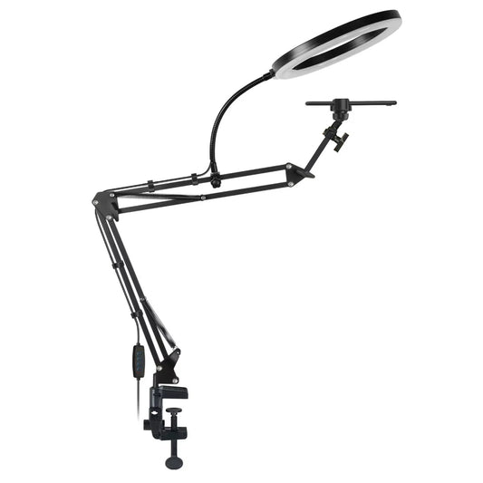 Purilite Select Live-Streaming Clamp Stand with Fill Light & Phone Mount