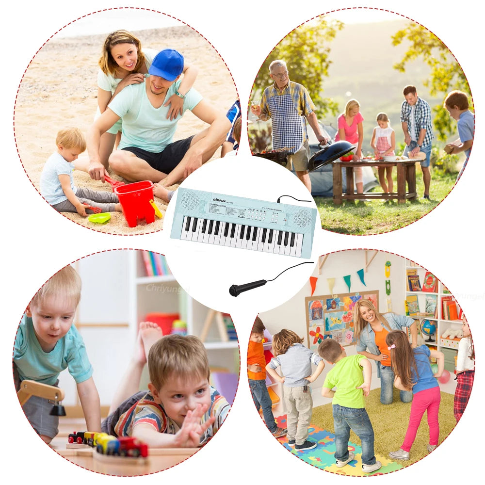 Purilite Select 37 Keys Kids Electronic Piano Organ Keyboard with Microphone