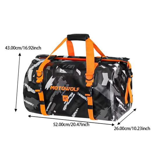 Purilite Select | Universal Motorcycle Waterproof Tail Bag | Back Seat Luggage | 40L / 66L Travel Pack