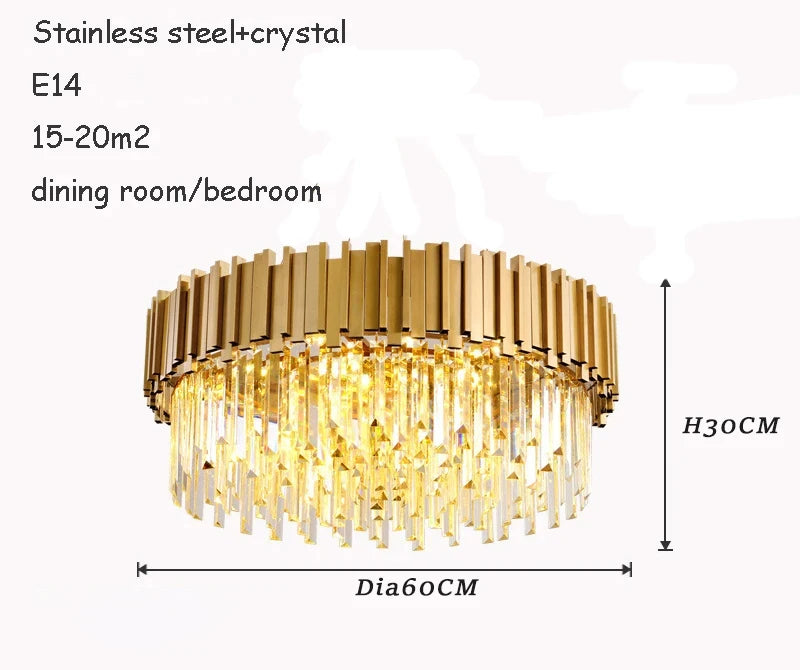 Purilite Select Luxury Crystal Ceiling Chandelier