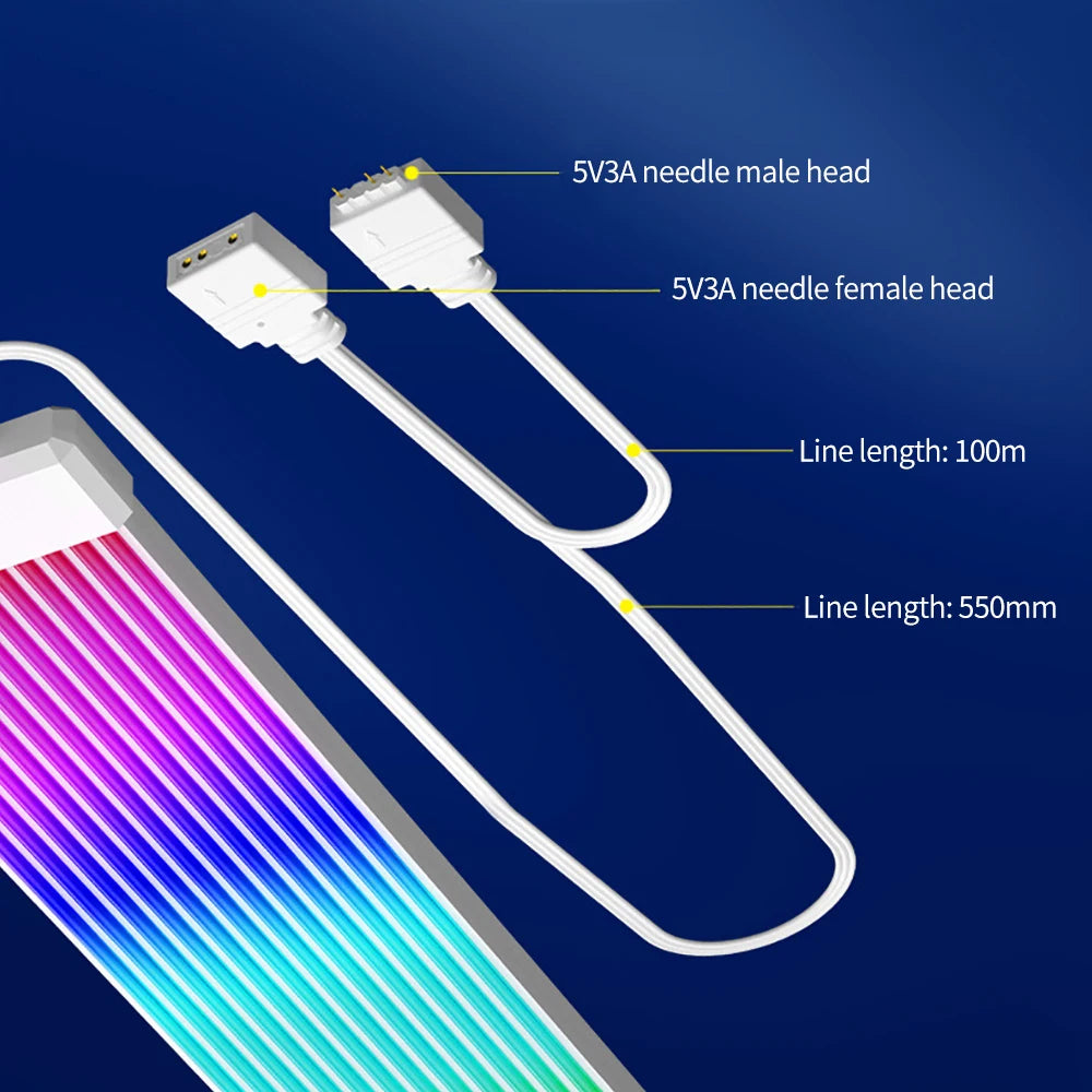 PURILITE SELECT FLEXIBLE ARGB RGB LED LIGHT STRIP BAR FOR PC CASE, ATX 24-PIN PSU COVER & GPU CABLE MOD – GAMING PC RGB LIGHTING