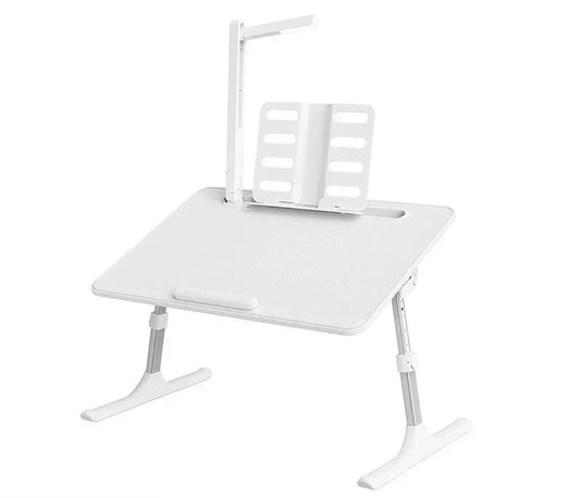 Purilite Select Foldable Lift Small Laptop Desk | Home Learning & Gaming | Adjustable Bed Lazy Table | Dormitory & Bedroom Computer Table