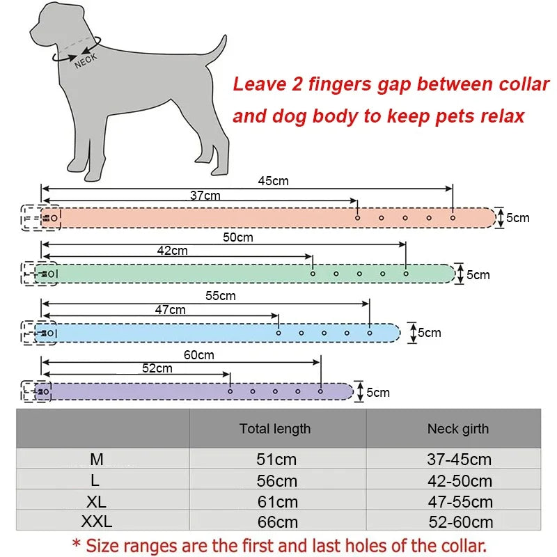 Purilite Select Adjustable Wide PU Leather Dog Collar