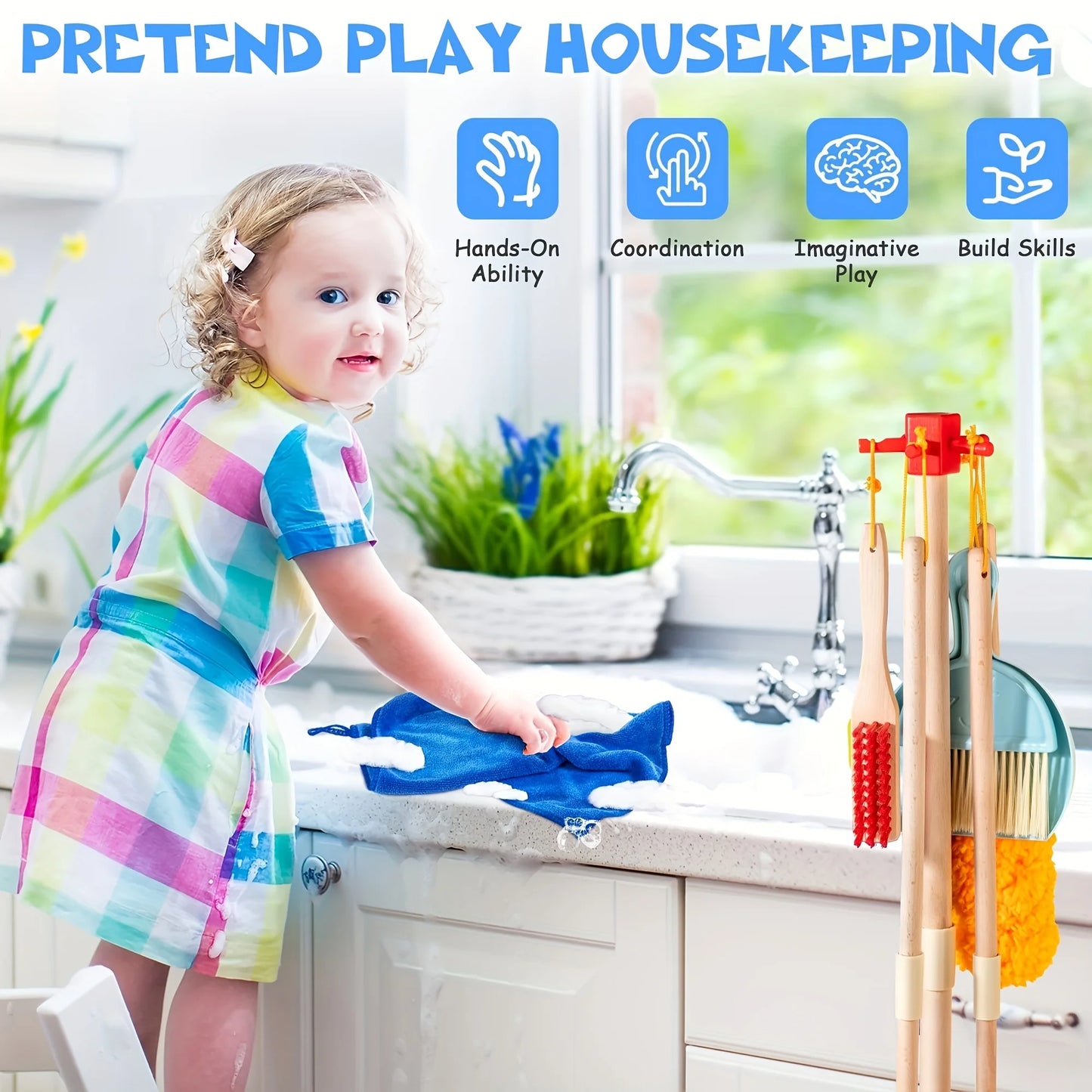 Purilite Select: Wooden kids cleaning set for toddlers