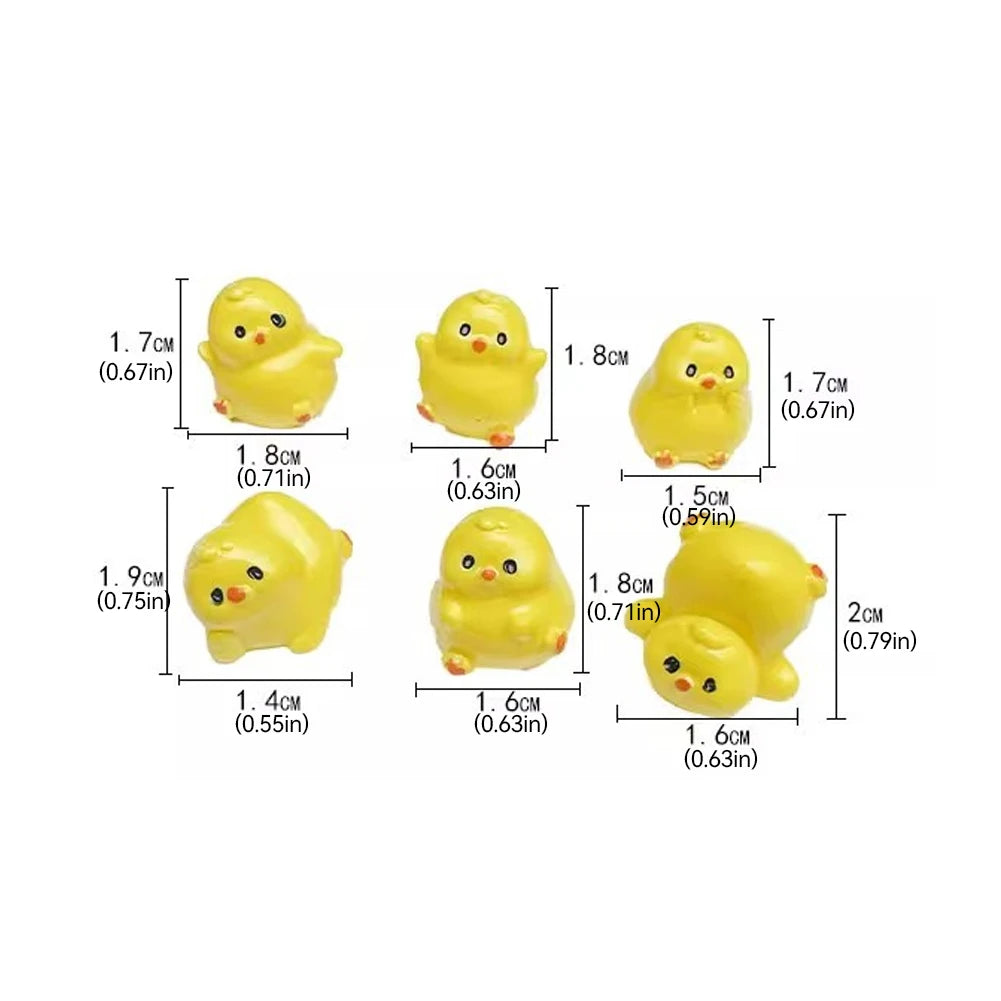 Purilite Select Mini Resin Chick Dashboard Ornament Set Decorative Car Interior Desk Home Office Display Accent (Set of 3)