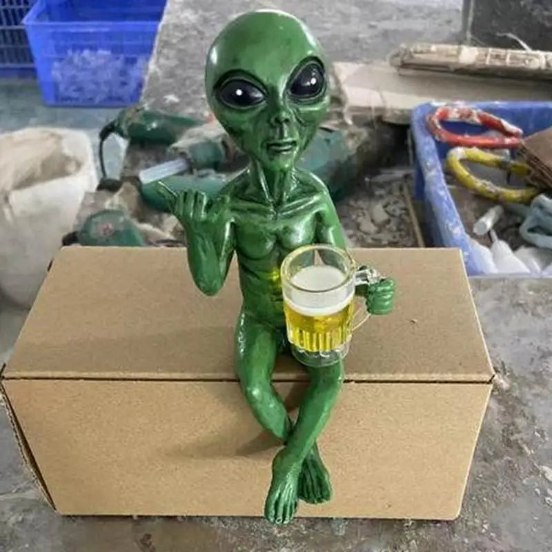 Purilite Select Beer Drinking Alien Statue