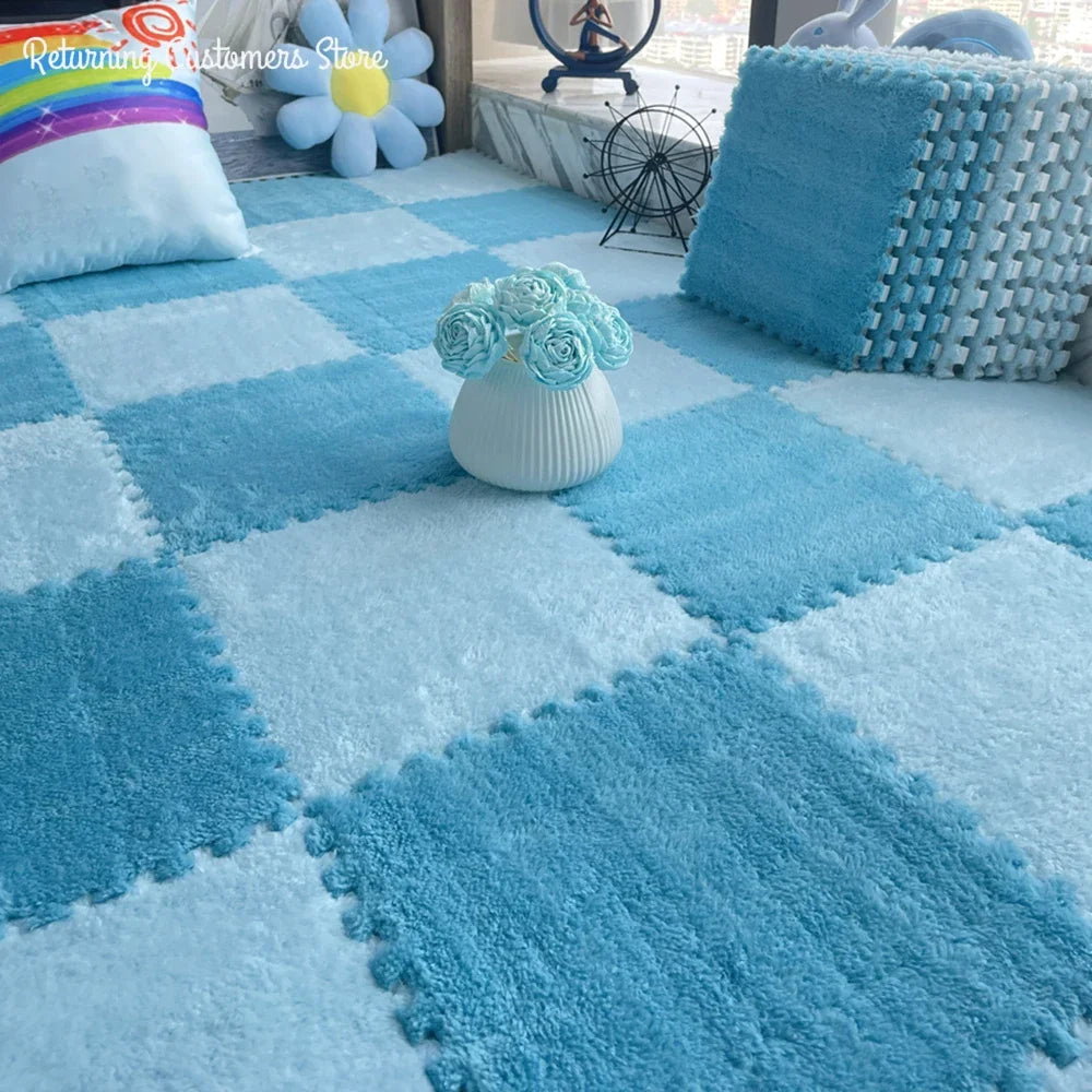 Purilite Select 30x30CM Soft Plush Children Kids Rug Play Mat
