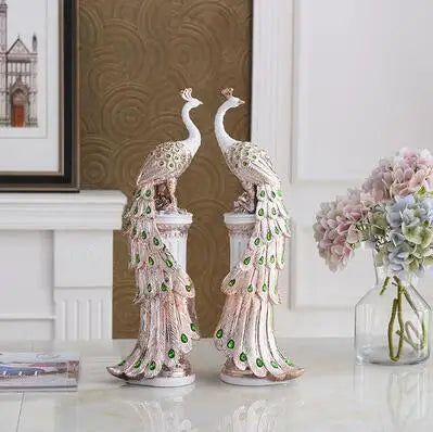 Purilite Select European Luxury Resin Peacock Sculpture