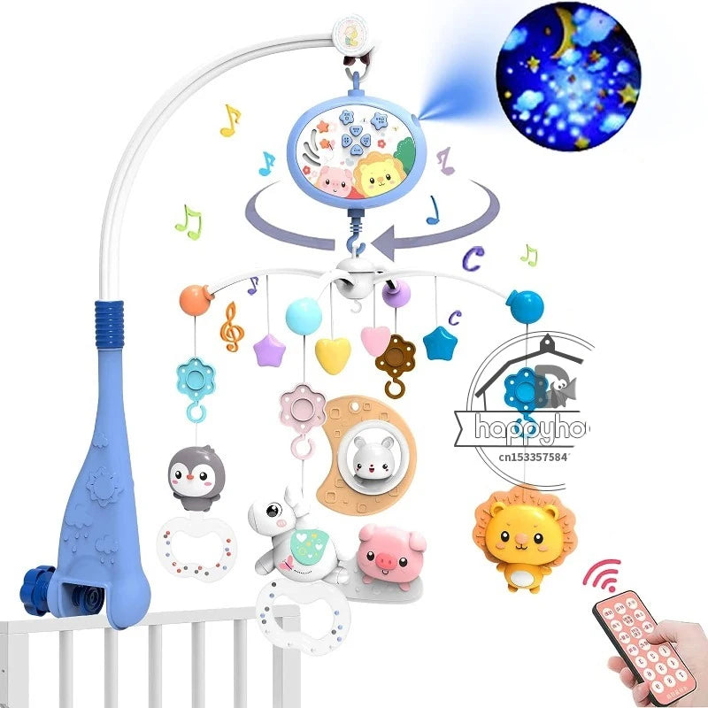 Purilite Select: Musical Baby Crib Mobile with Lights & Projection Remote-Controlled Crib Toy with Soothing Music and Nightlight