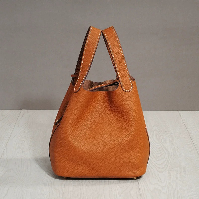 Purilite Select Cowhide Bucket Lunch Bag