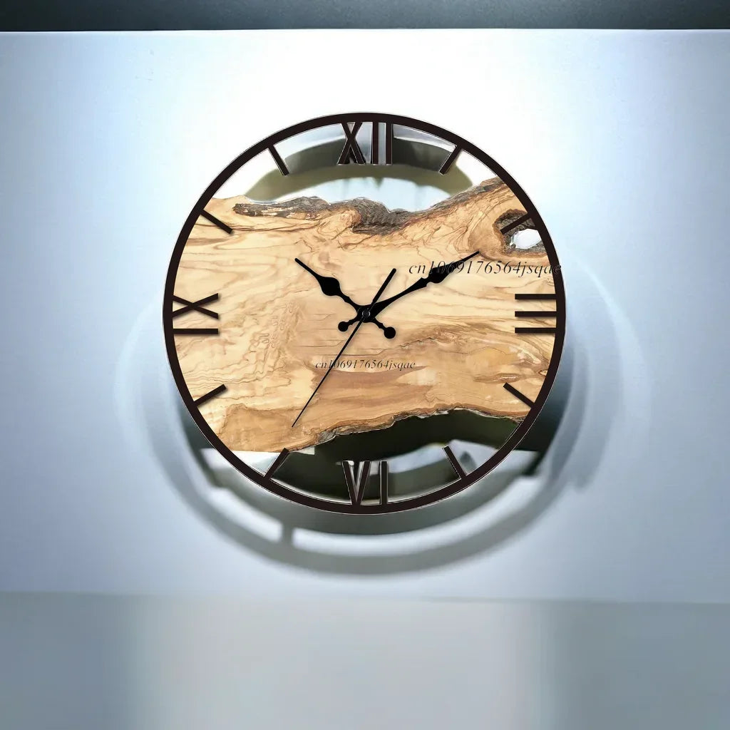 Purilite Select New Transparent Acrylic Wood Grain Wall Clock