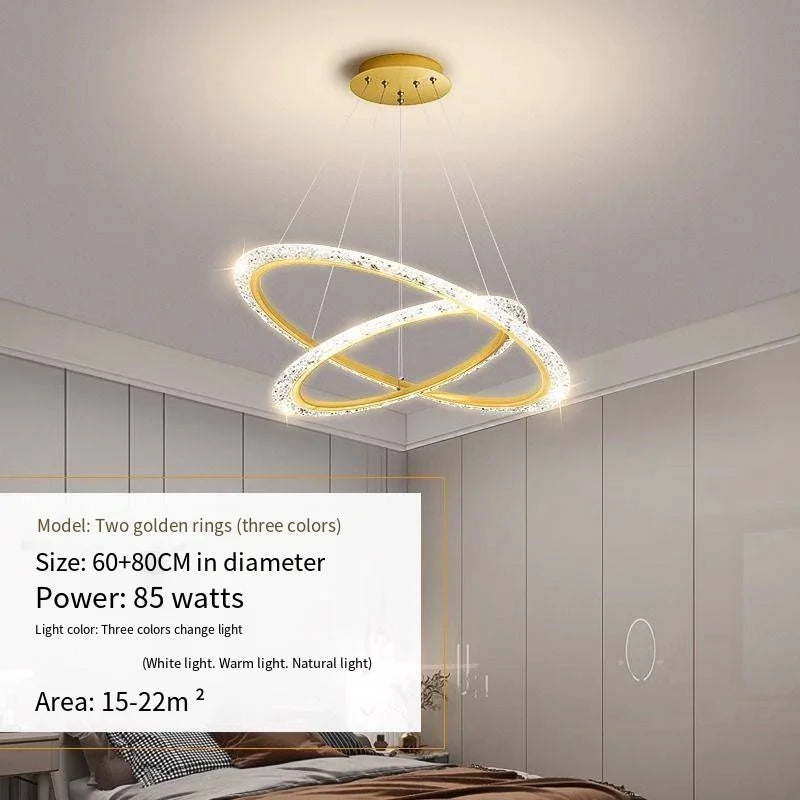 Purilite Select Three-Ring Crystal Chandelier