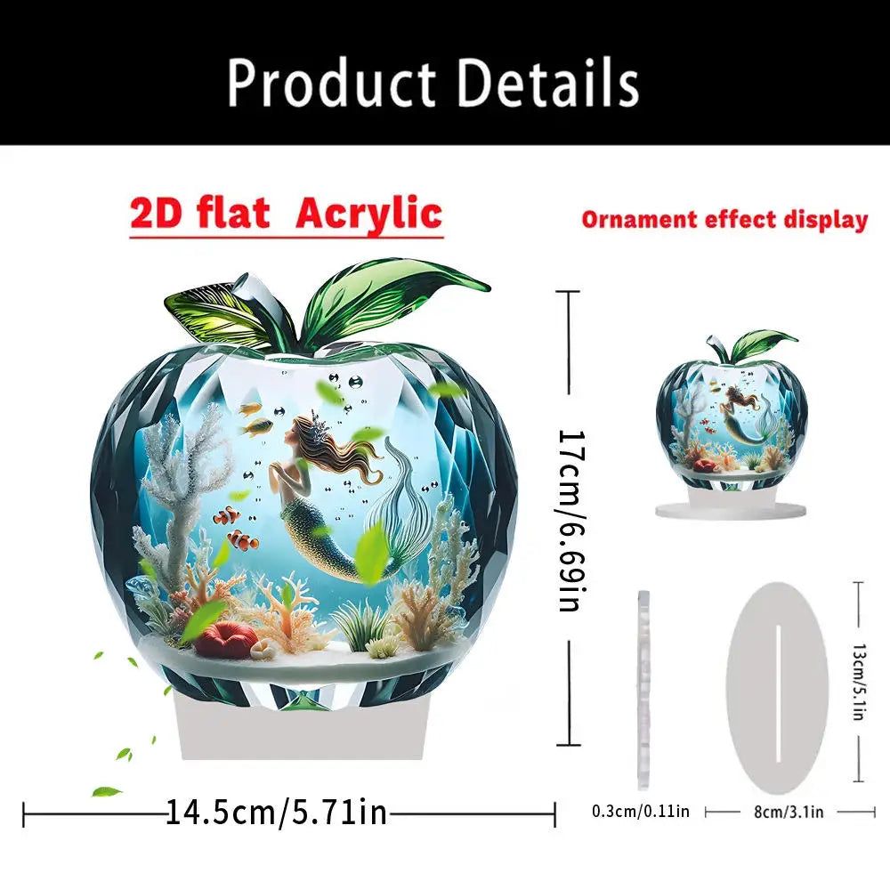 Purilite Select Clear Crystal Apple Figurine