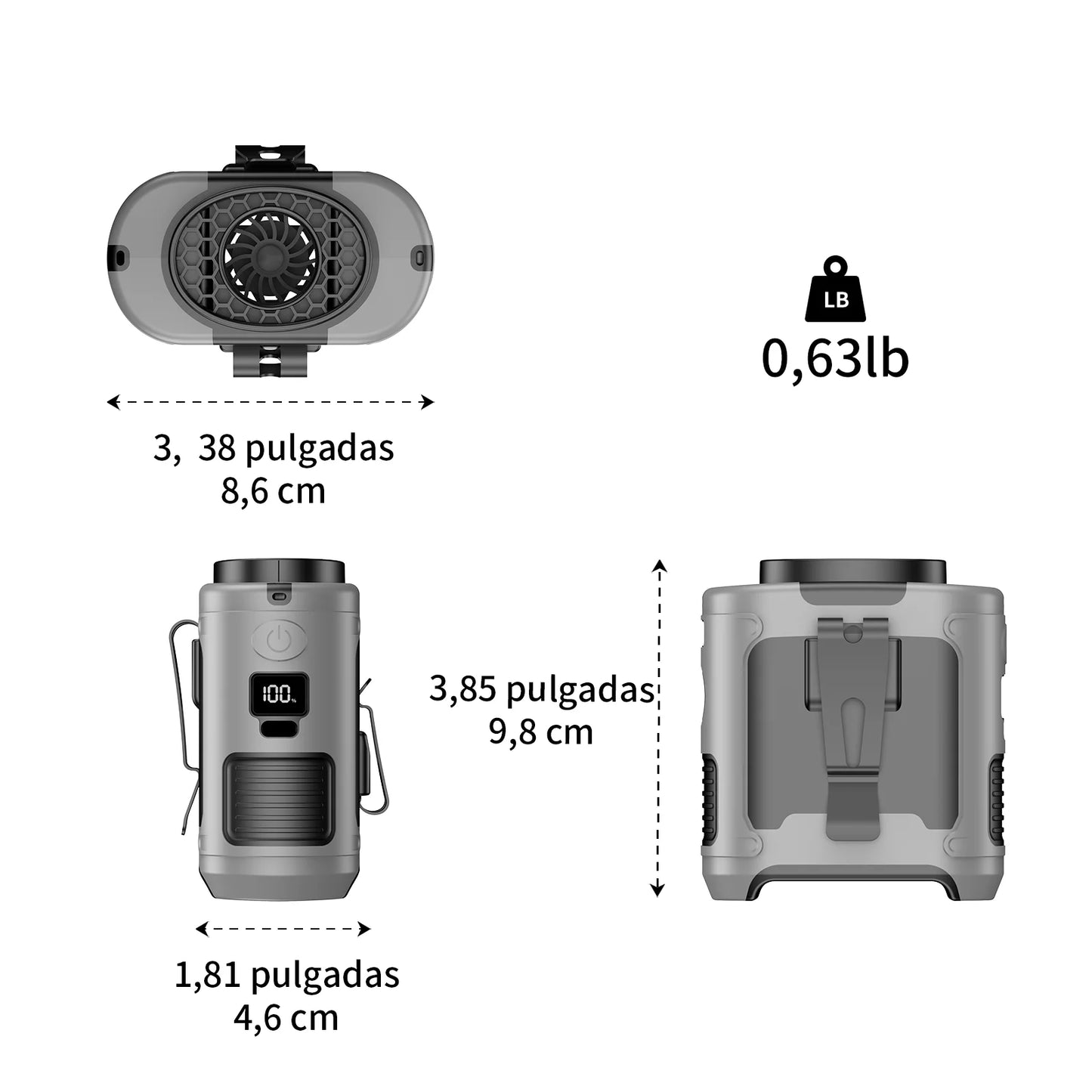 Purilite Select 20000mAh Outdoor Portable Waist & Hanging Neck Fan