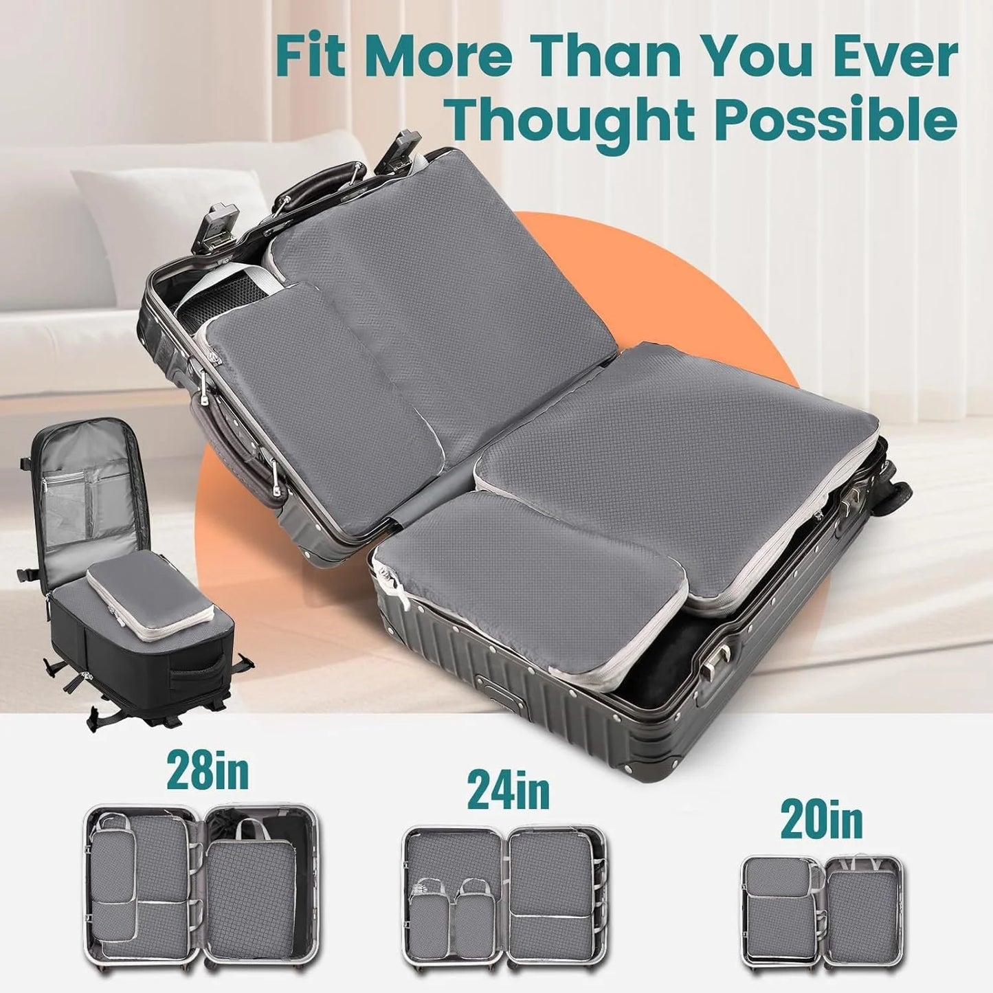 Purilite Select Compression Packing Cubes for Travel