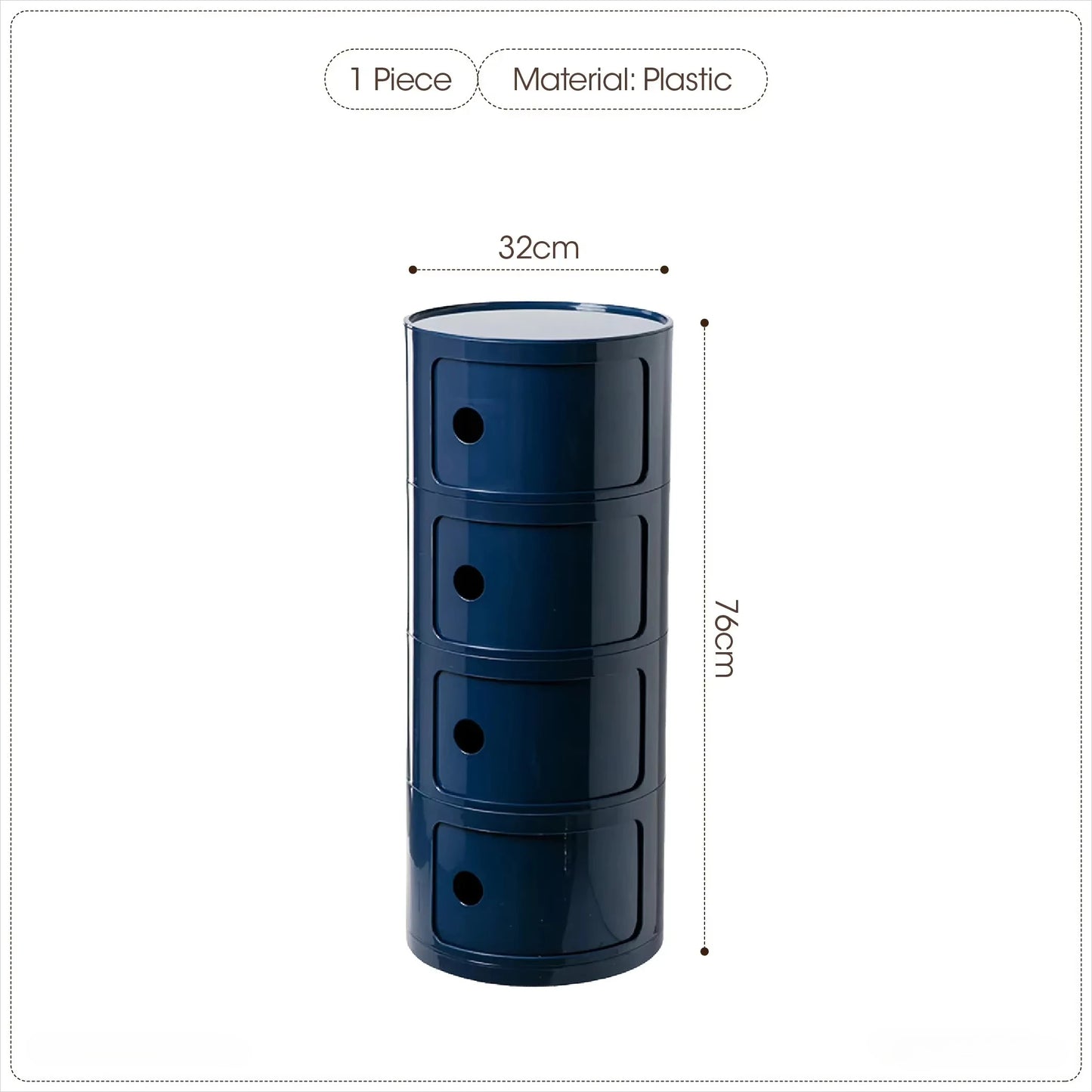 Purilite Select Nordic Net Red Bedside Cabinet