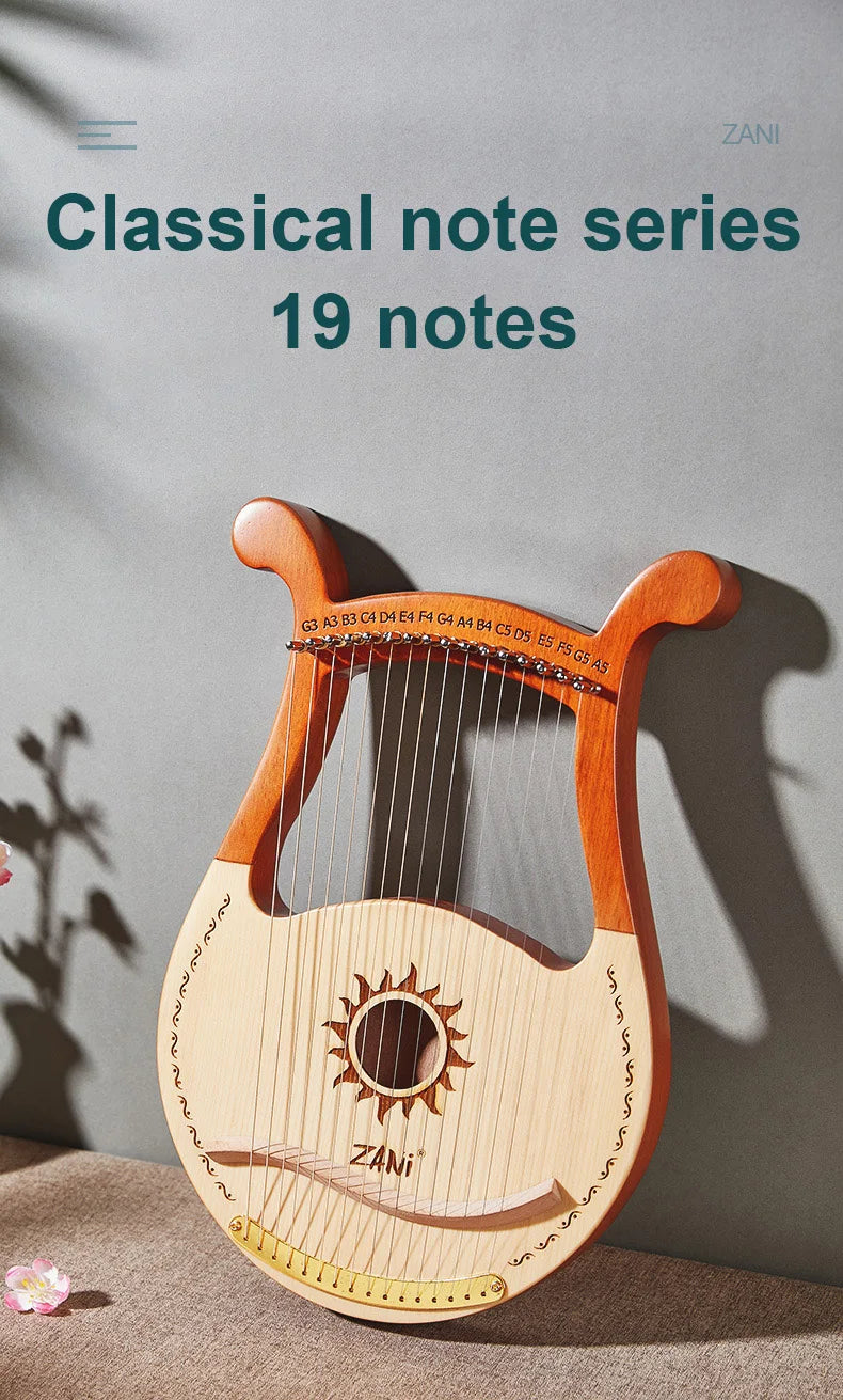 Purilite Select 19-String Lyre Harp