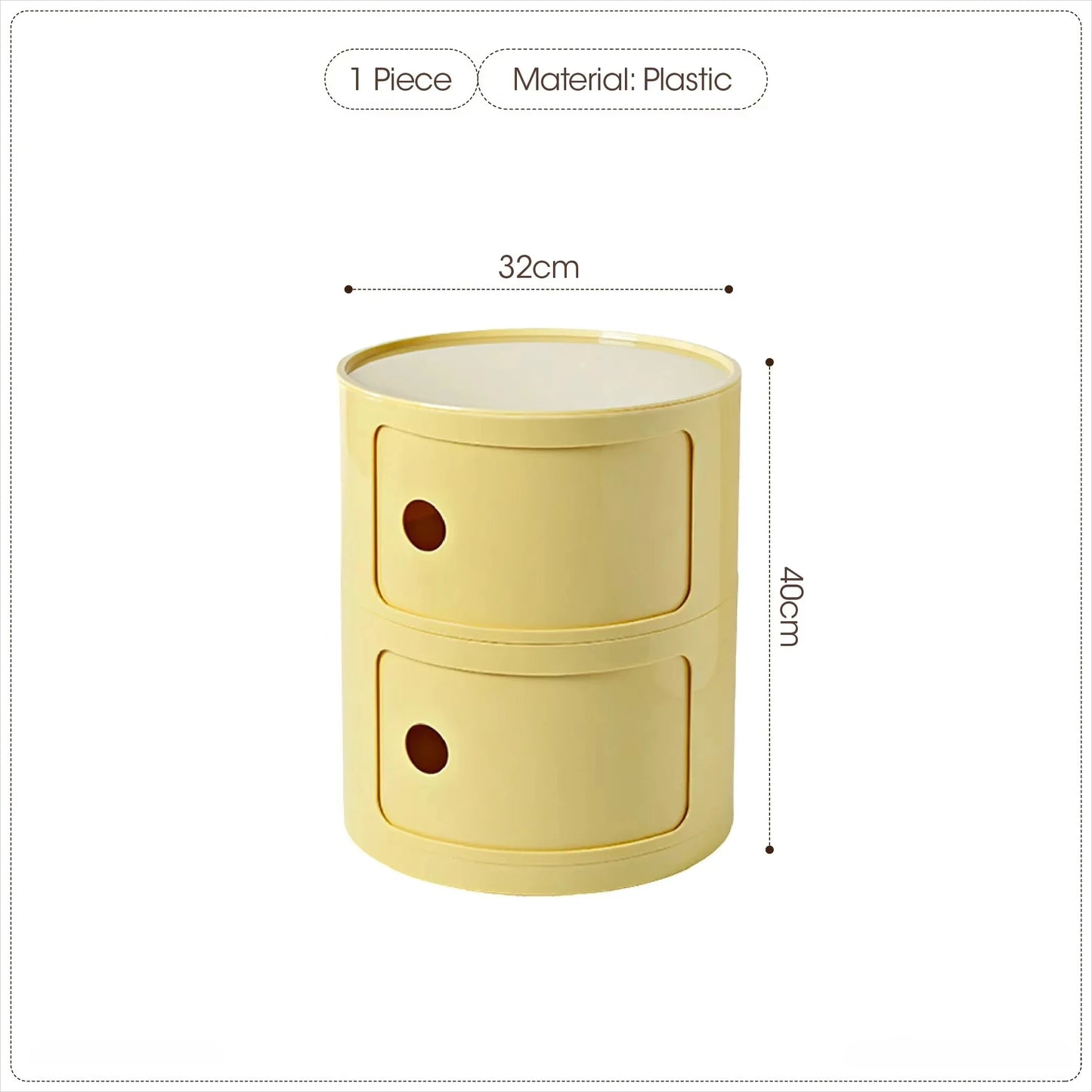 Purilite Select Nordic Net Red Bedside Cabinet