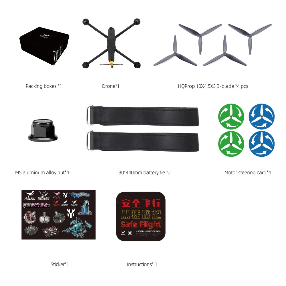 Purilite Select MY10 FPV Drone Long Range Analog Quadcopter