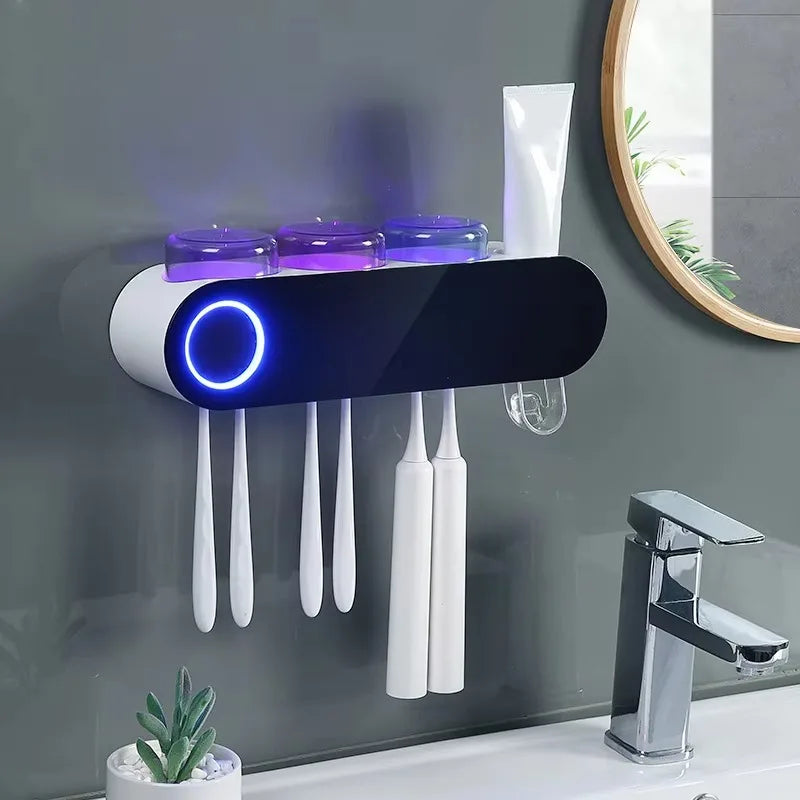 Purilite Select Wall Mounted Toothbrush Sterilizer UV Cleaner Rechargeable Cordless Holder