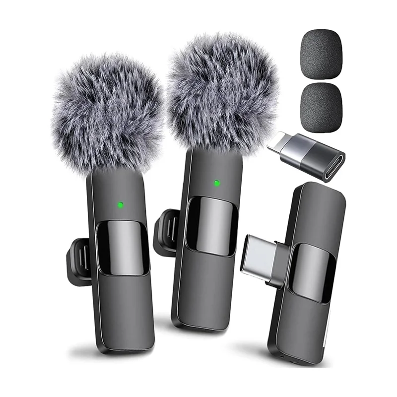 Purilite Select ABAB Mini Wireless Microphone | Pocket Clip Mic for iPhone, iPad & Android | Live Recording | Clear Sound Quality Lavalier Mic