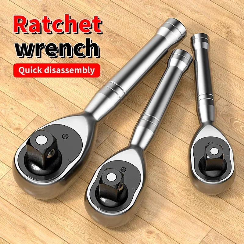 Purilite Select 1/4, 3/8, 1/2 Inch Drive Stubby Ratchet Set