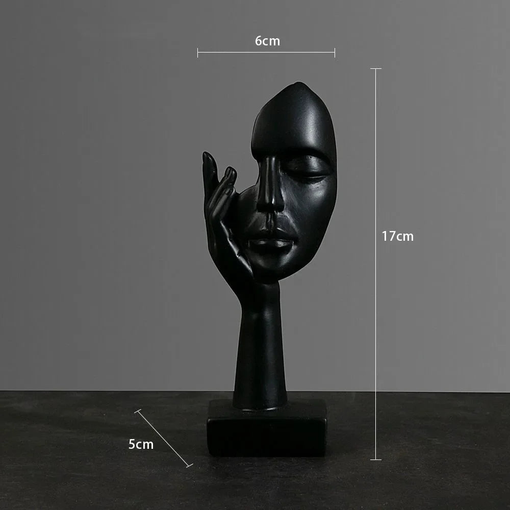 Purilite Select Resin Abstract Face Sculpture