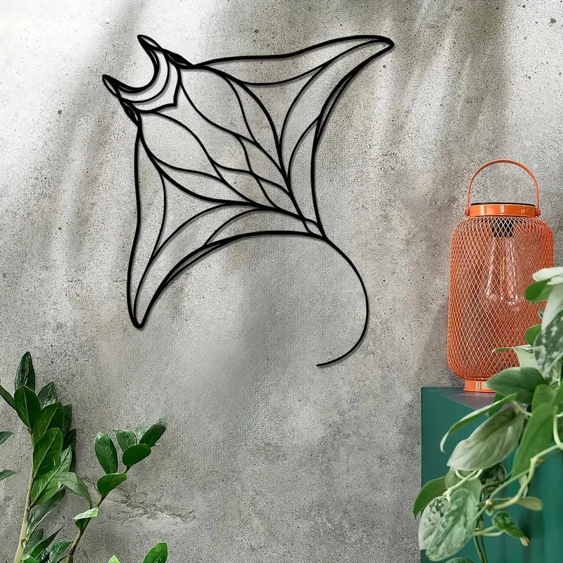 Purilite Select Manta Ray Metal Wall Art