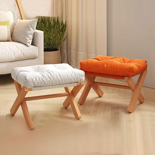 Purilite Select Wooden Footstool for Living Room