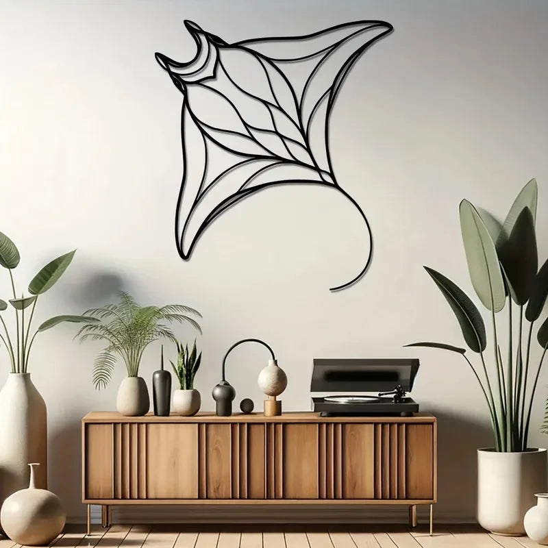 Purilite Select Manta Ray Metal Wall Art