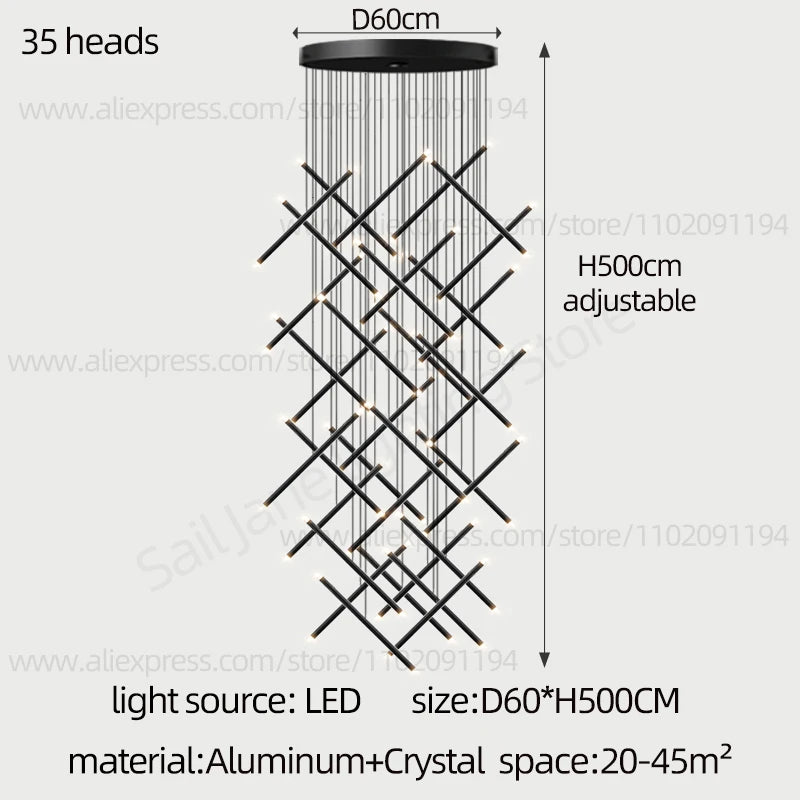 Purilite Select Nordic Style Staircase Pendant Lamp