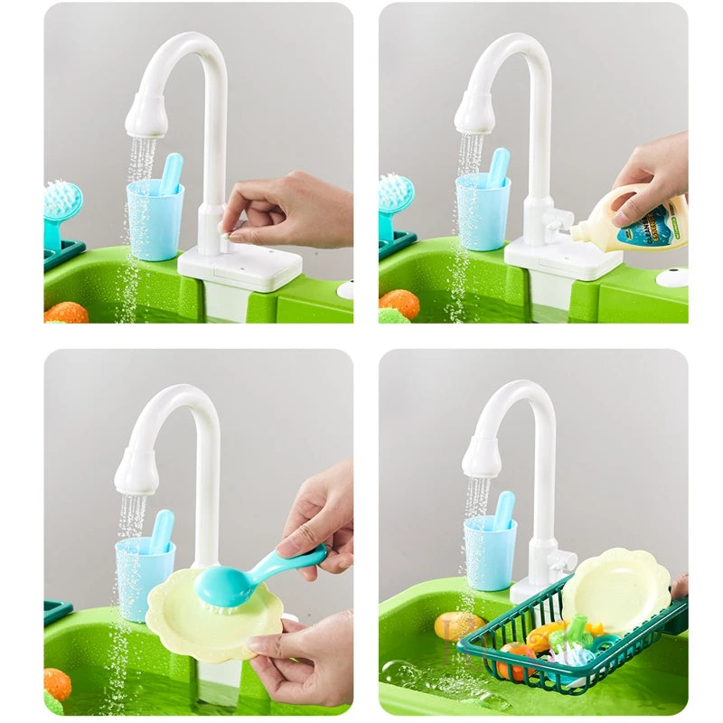 Purilite Select Kids Kitchen Sink Toy with Electric Dishwasher & Running Water